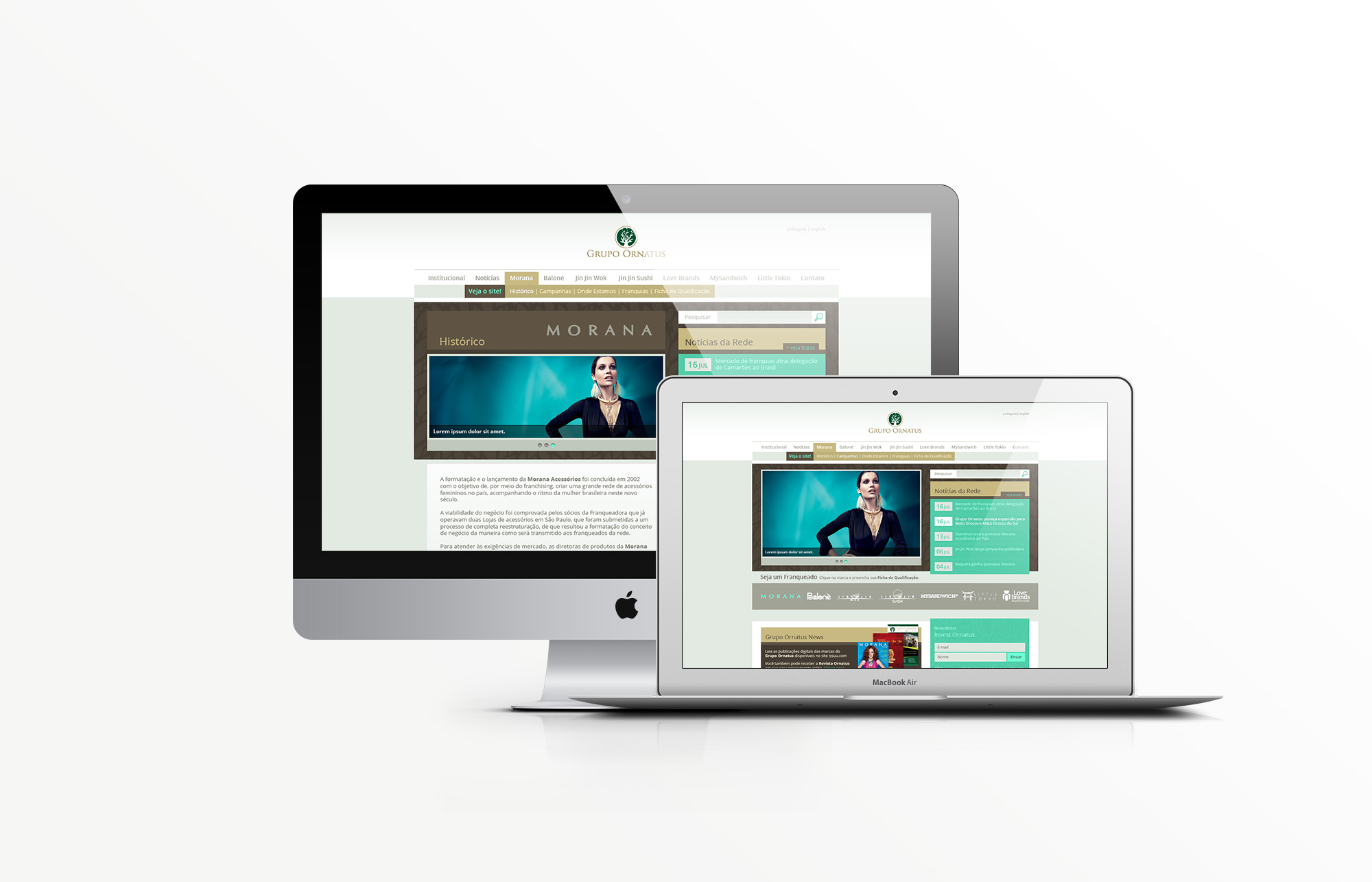 Criação de site Grupo Ornatus
